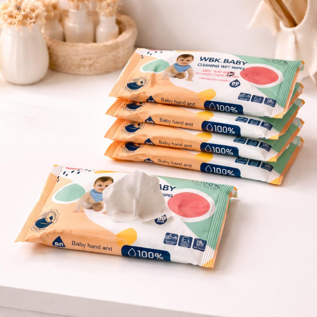 TISU BAGUS - WBK Tisu Basah 5 PCS Isi Banyak Lebih Murah Lembut Tebal Nyaman di Kulit  nonalkohol