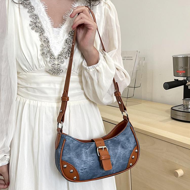 Product Introduction of Tas Bahu Keling Retro Wanita Tas Ketiak Vintage Perancis Tas Kecil Sederhana Temperamen Tas Selempang Fashion Shoulder Bag Korean Style 14