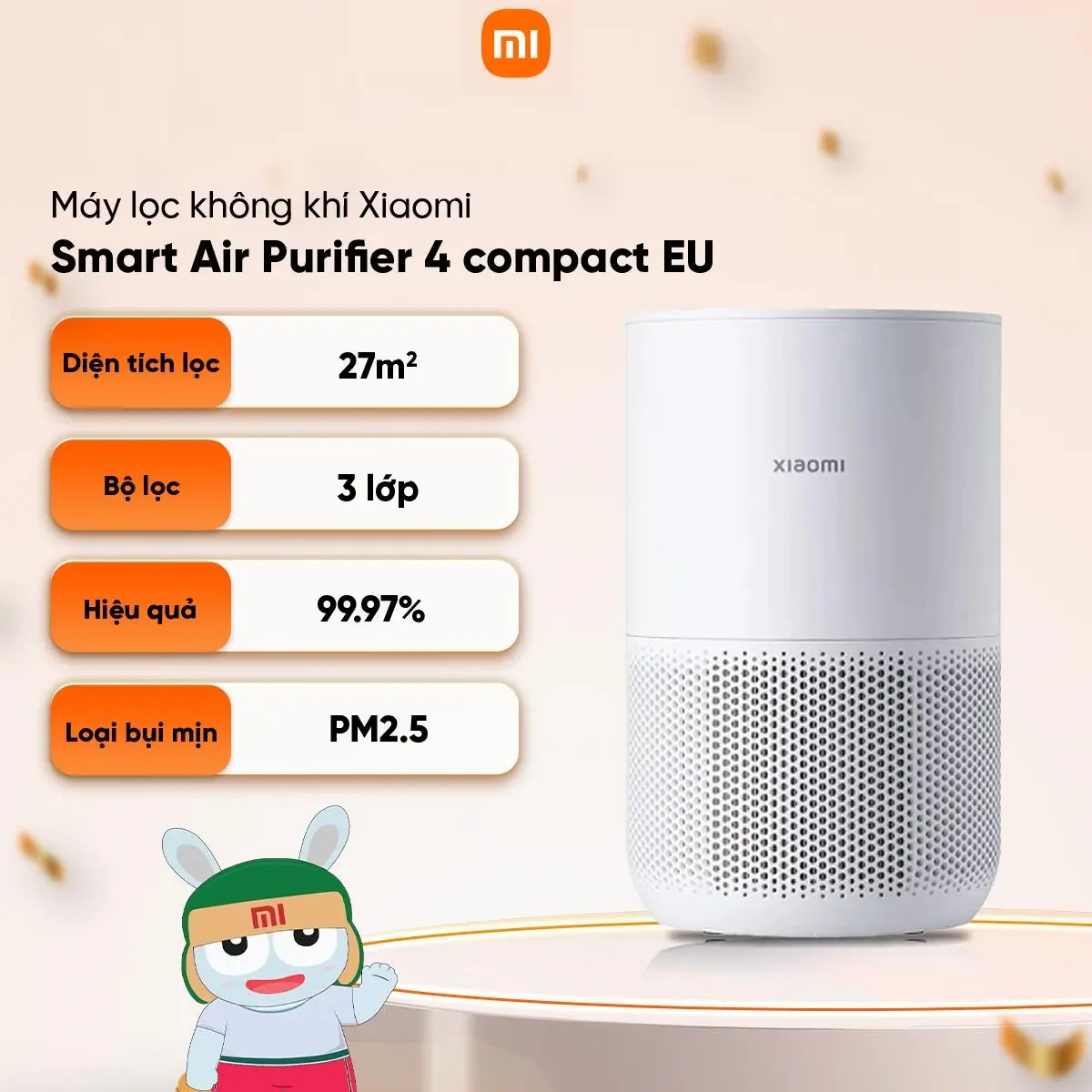 Máy lọc không khí Xiaomi Smart Air Purifier 4 Compact EU