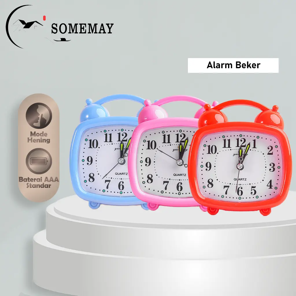 SOMEMAY Jam Alarm 8891/ Jam Beker Kring / Jam Weker / Jam Beker / Alarm Clock / Jam Alaram Meja