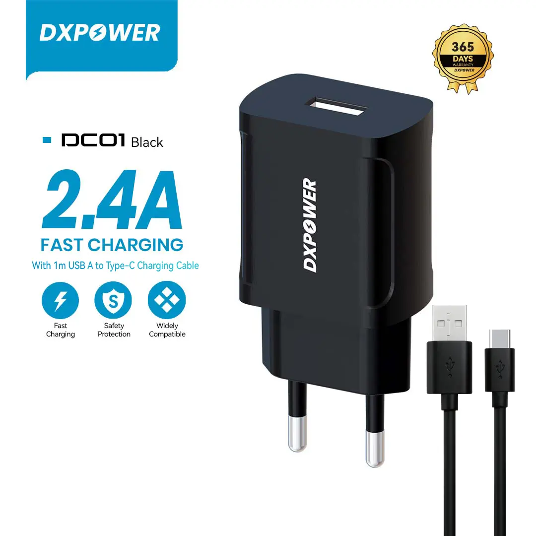 DC01-C Hitam USB to Type-C 1Set