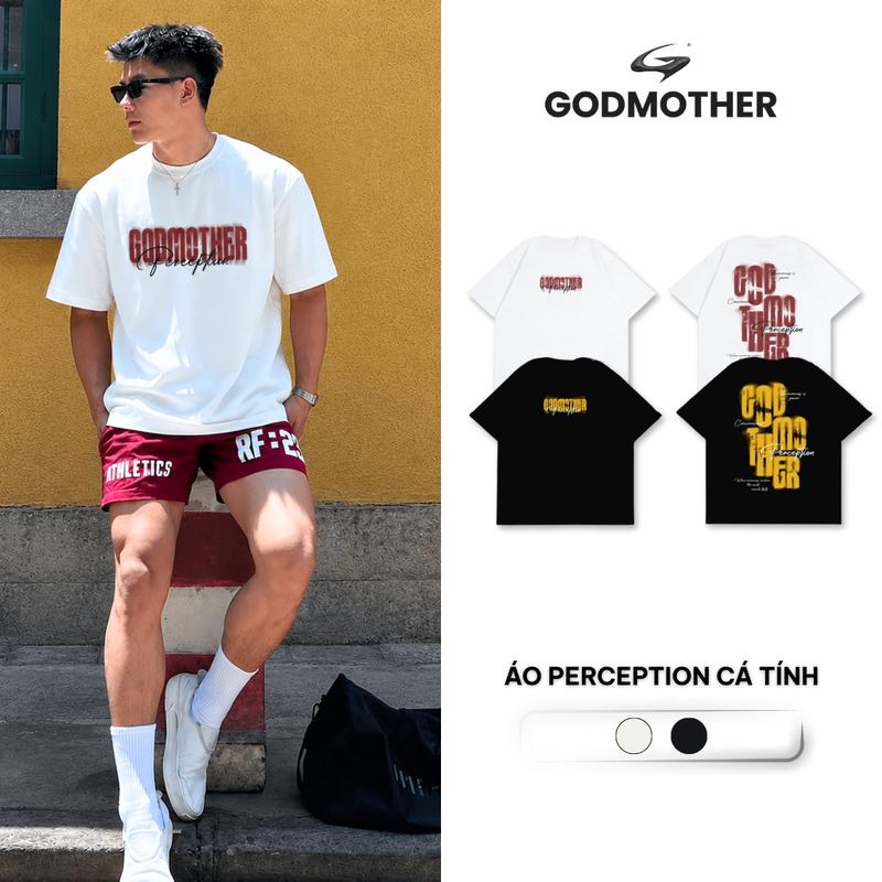 Áo Thun In Hình GODMOTHER Perception T-Shirt Form Rộng Unisex Cotton Dày Mịn Phong Cách Năng Động Đường Phố TSS26001