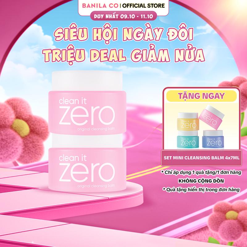[180ml renewal] Combo 2 Sáp Tẩy Trang Banila Co Clean It Zero Cleansing Balm O​r​i​g​i​n​a​l 180ml - Dành Cho Mọi Loại Da