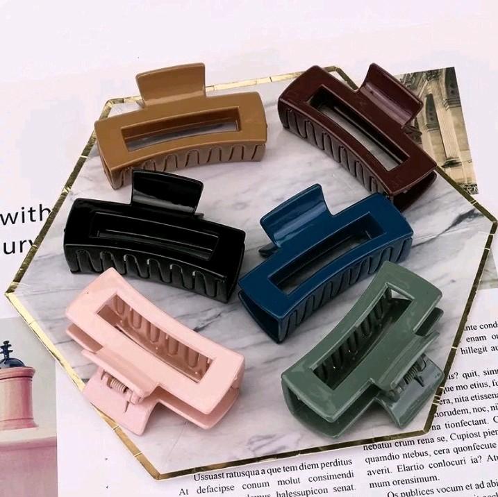 jepit rambut salon korea model kotak persegi Clips 1