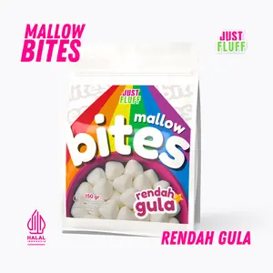 MARSHMALLOW BITES JUSTFLUFF [PLAIN MARSHMALLOW] [RENDAH GULA] [HALAL] [150G]