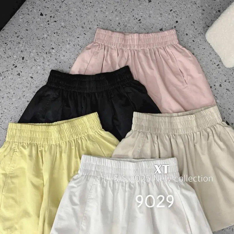 QUẦN SOOC NỮ KAKI ( không bóng) CẠP CHUN CÓ TÚI MẶC HÈ CHẤT THOÁNG MÁT PHÙ HỢP CÂN NẶNG 40-70KG MÙA HÈ 2025 1