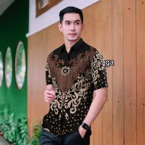Kemeja Batik Pria Hem Mewah Motif Panjang Hitam Seragam Modern 2024 Baju Katun Lengan Pendek Slimfit Dewasa - Formal Casual Pekalongan Kemeja Batik Pria Hem Mewah Motif Panjang Hitam Seragam Modern 2024 Baju Katun Lengan Pendek Slimfit Dewasa - Formal Casual Pekalongan
