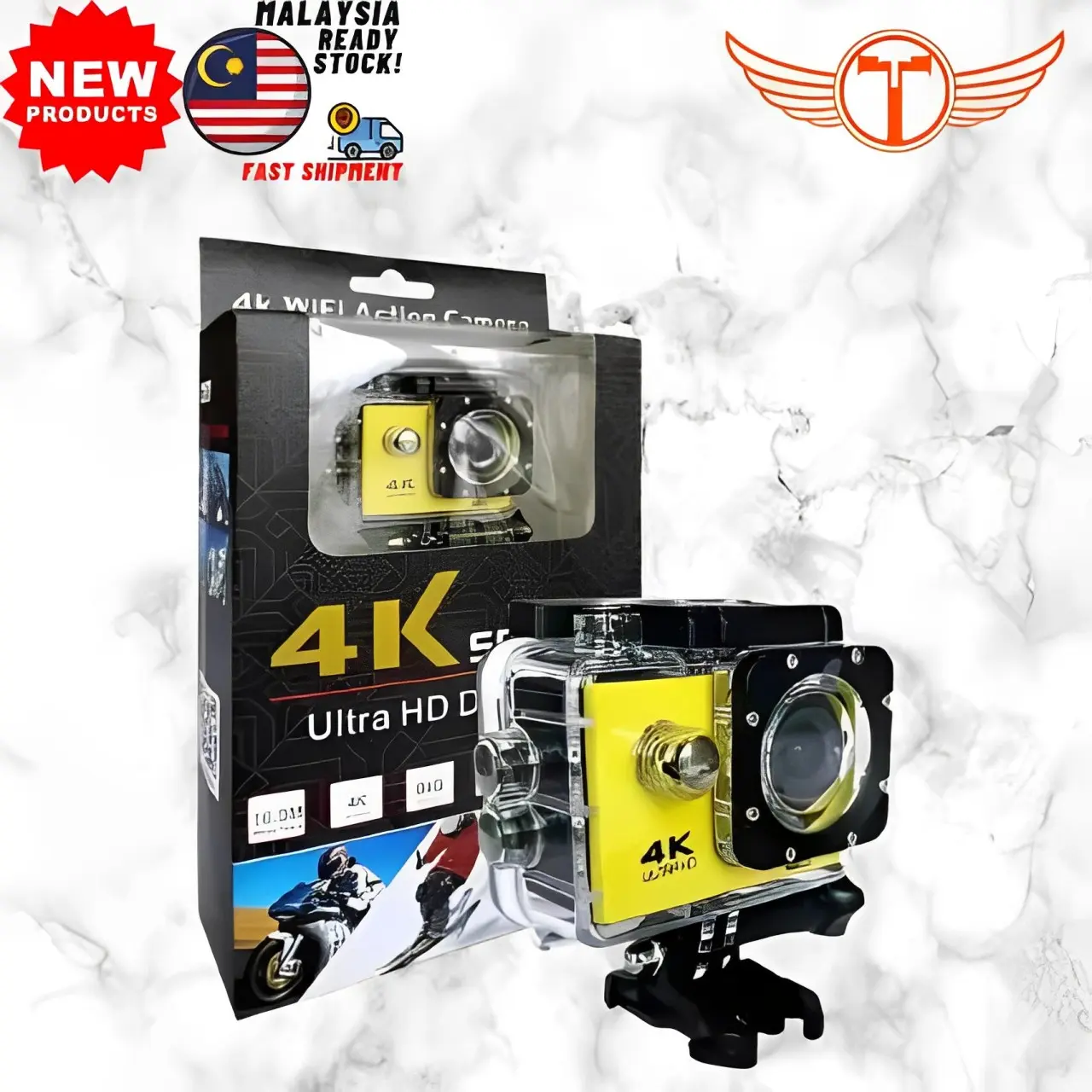 A7 4K ULTRA HD Camera Recording Riding Cycling Snoorkeling Swimming Kamera Tahan Lasak Waterproof Set