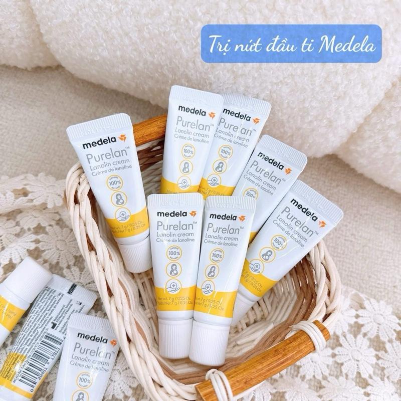Kem bôi nứt đầu ti, nứt cổ gà, làm mềm da khô Medela Purelan Lanolin Nipple Cream tuýp 7gr/37gr