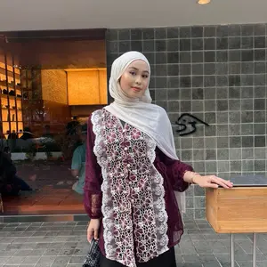 Napusha - Kymora Outer | Tunic Brukat | Outer Kondangan | Kebaya Wisuda | Kebaya Modern | Brukat Blouse | Outer lebaran