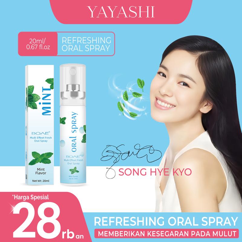 [COD-AF] BOAE Fruit Oral Breath Spray Rasa Mint Memberikan Kesegaran Pada Mulut & Gigi Menghilangkan Bau Mulut Serta Menjaga Kesegaran Mulut Tahan lama Dengan Sensasi Dingin & Segar 0