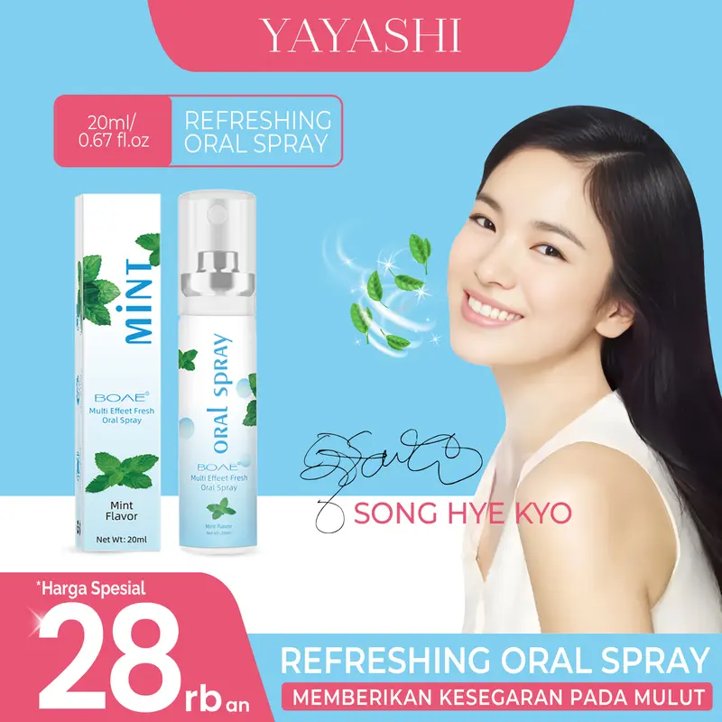 [COD-AF] BOAE Fruit Oral Breath Spray Rasa Mint Memberikan Kesegaran Pada Mulut & Gigi Menghilangkan Bau Mulut Serta Menjaga Kesegaran Mulut Tahan lama Dengan Sensasi Dingin & Segar 0