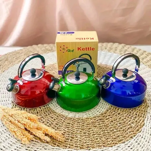 teko siul 4 liter warna teko siul pemanas air Kitchenware kattle stainless Steel Alat 4