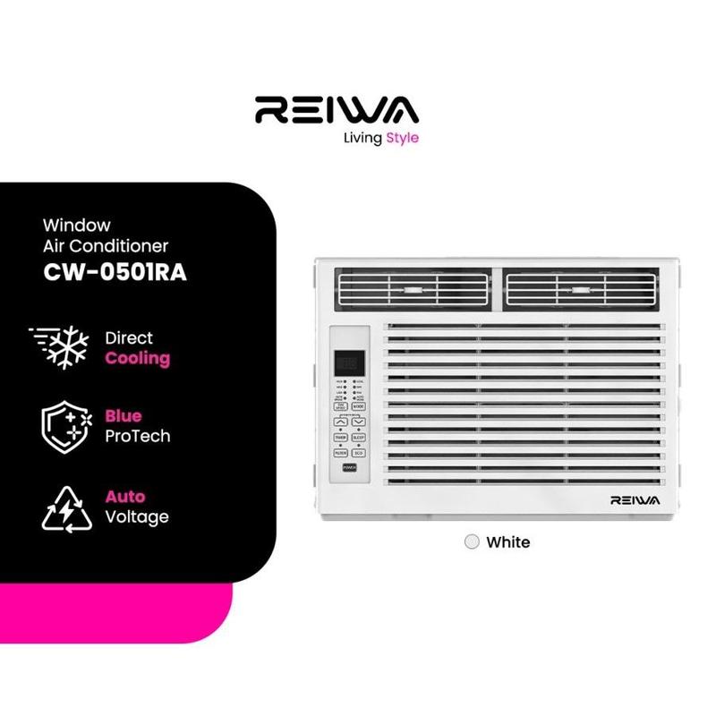 AC WINDOW REIWA AC WINDOW 1/2 PK CW-0501RA 0,5 PK 370WATT LOW WATT ...