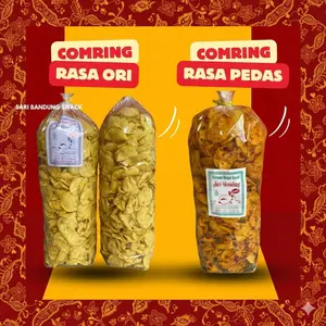 BUNDLING COMRING ORIGINAL DAN PEDAS, comring original dan comring pedas paket bundling, dengan berbagai macam ukuran, cocok untuk dijadikan cemilan dan juga tambahan untuk lauk
