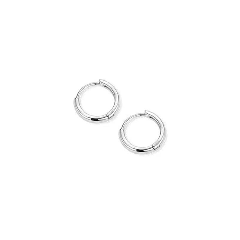 Product Introduction of Khuyên Tai Tròn Bằng Thép Không Gỉ, 2 Chiếc, Dành Cho Nam Và Nữ, Thiết Kế Tối Giản, Khuyên Tai Tròn Nhỏ W1T7 18