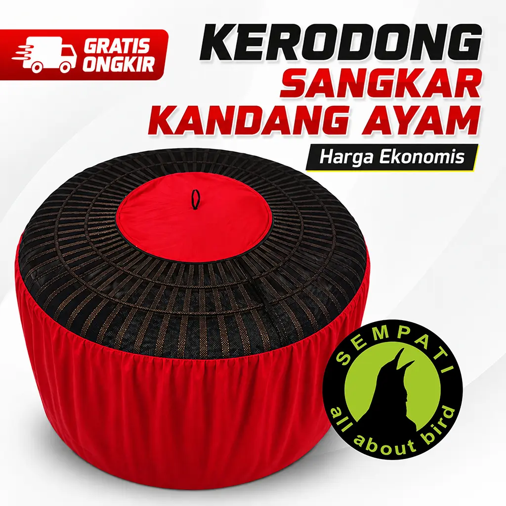 SEMPATI Kerodong Ayam Bangkok Ekonomis Diameter 75cm Krodong Kurungan Ayam Jago Laga Aduan Kelambu Penutup Kandang Ayam Bulat