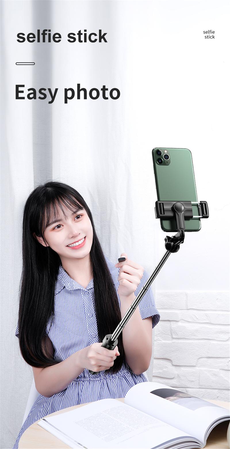 Product Introduction of Bluetooth Wireless Mini  Selfie Tripod Extendable Monopod Remote Shutter For iPhone Samsung Xiaomi Phone Holder 29