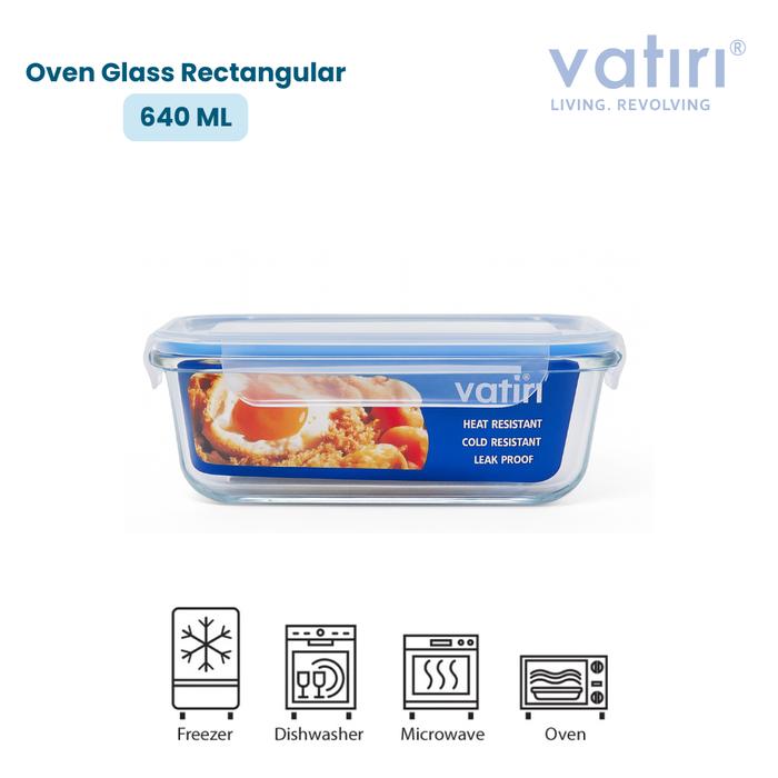 Gambar Vatiri Oven Glass Wadah Makan Microwave 630ml Rectangular - Tempat Makan Kaca Serbaguna PL630YG dari VATIRI HOME STORE Kota Administrasi Jakarta Pusat Tokopedia