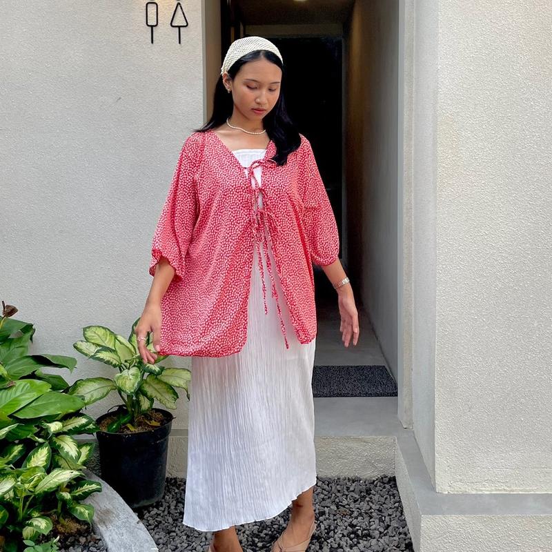 SHINTA OUTER | Atasan Top Fashion Wanita Lengan Panjang Motif Oversize | INI WEAR 2