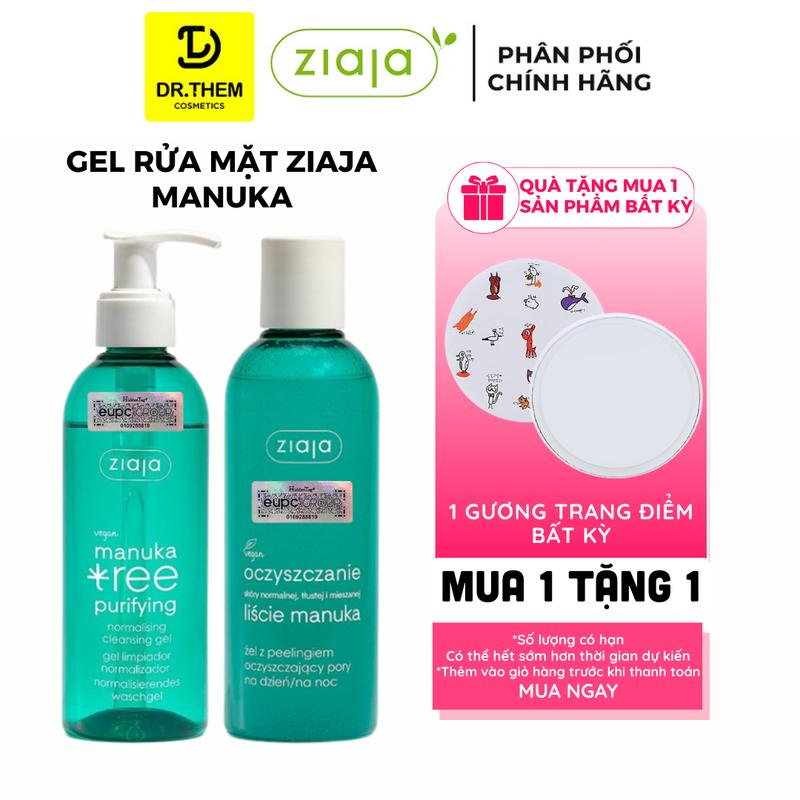 TUN PHẠM Sữa Rửa Mặt Ziaja Manuka Sạch Sâu Kiểm Soát Dầu Ziaja Manuka Tree Purifying Normalising Cleansing Gel 200ml