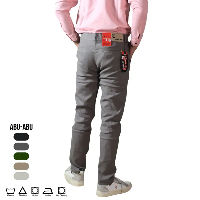 DMC-6001 celana Chino panjang pria celana Chino skinny pants celana pria celana panjang celana Chinos panjang pria celana Chino hitam celana Katun Muda Nyaman Pensil 7