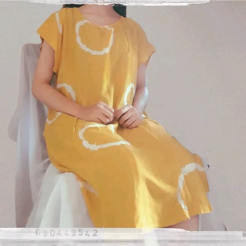 Daster Rayon Bali Adem Motif Shibori Dress 3