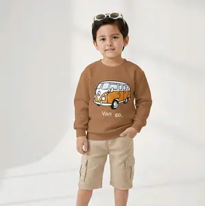 Jaket Sweater Anak Crewneck Laki Laki Perempuan Usia 3-8 Tahun Murah Bahan Halus Unisex Motif Van Go