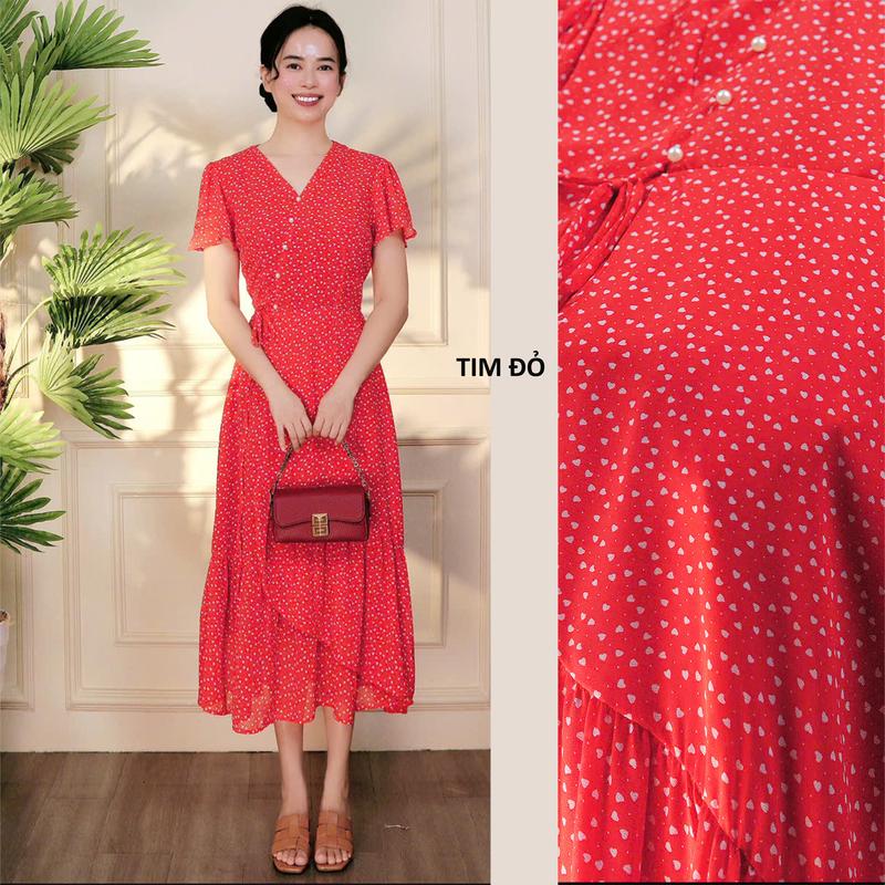 K254- VÁY HOA TÙNG ĐUÔI CÁ VẢI VOAN HÀN LÓT LỤA - váy - dress