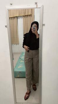 Product Review of GOUW PANTS - POSHA OFFICIAL Celana Panjang Wide Highwaist Pants karet polyester soft  wanita  kulot  formal  loose from T**a 0