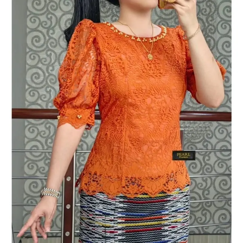 TERBARU!!!Brokat lengan Balon dengan model yang sangat mewah/brokat lengan balon mahasiswa wisuda/brokat legan balon kondangan/brokat kebaya/brokat kebaya terbaru 2