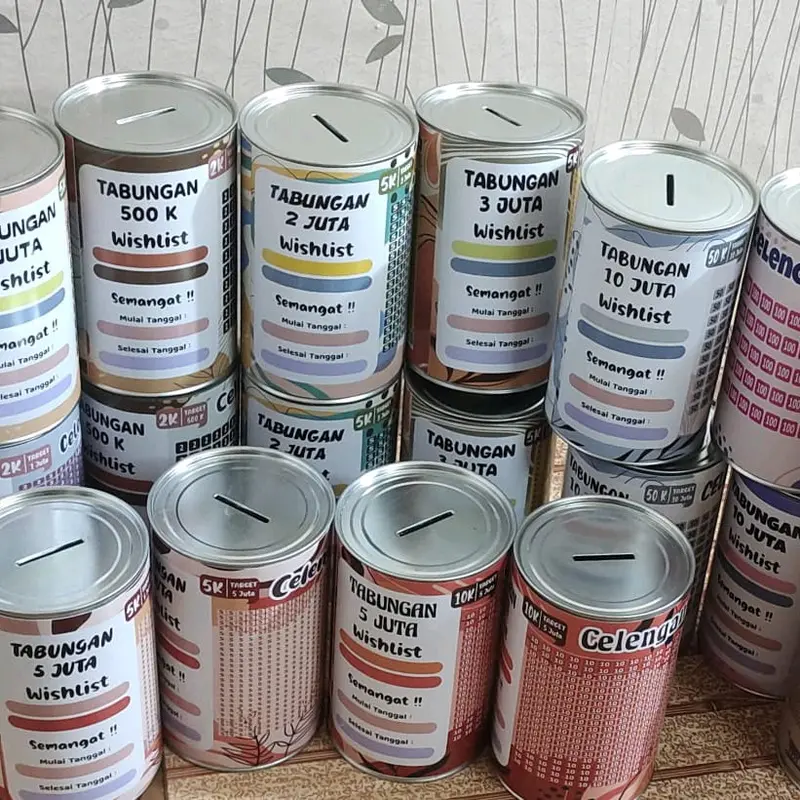 CELENGAN TARGET CELENGAN KOIN TARGET 5 JT BUKA TUTUP DAN PERMANEN SMAL (S) Plastik 4