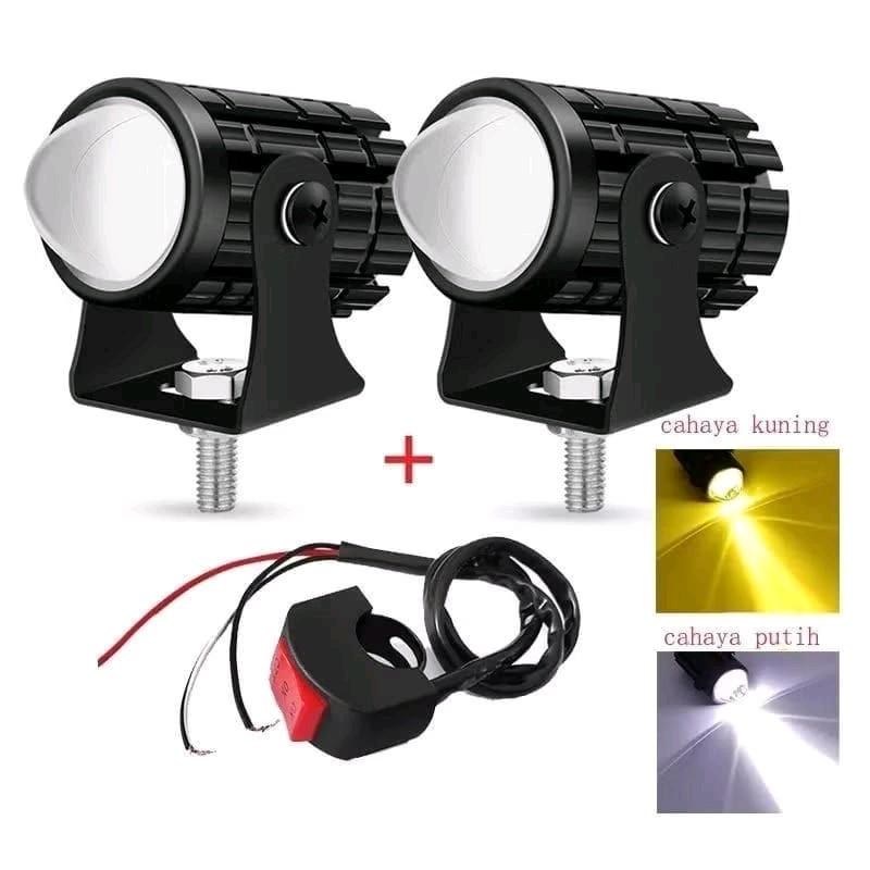 lampu tembak mini sorot Laser Gun LED D2 motor mobil sorot Laser gun 2 warna kuning putih 4