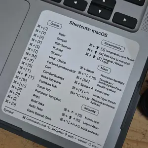 Stiker Kerpean Perintah Keyboard - Sticker Shortcut Contekan tombol pintas Keyboard