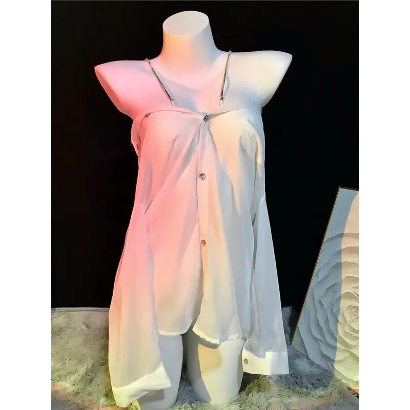 Sexy lingerie kemeja transparan baju tidur sexy lingerie wanita / Lingerie kemeja oversize / Baju sexy transparan 218 3