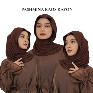 Pashmina Kaos Rayon By.Nvdila | Pashmina Bahan Rayon