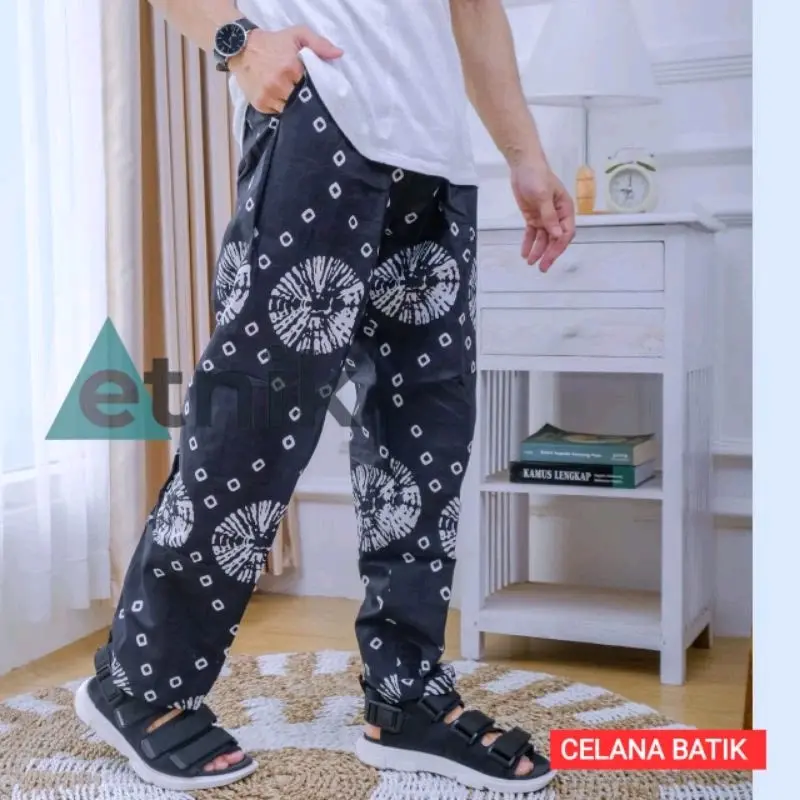 CELANA KOLOR BATIK SANTAI - CELANA PANJANG BATIK BAHAN KATUN - CELANA BATIK PEKALONGAN - MOTIF SEMESTA 2