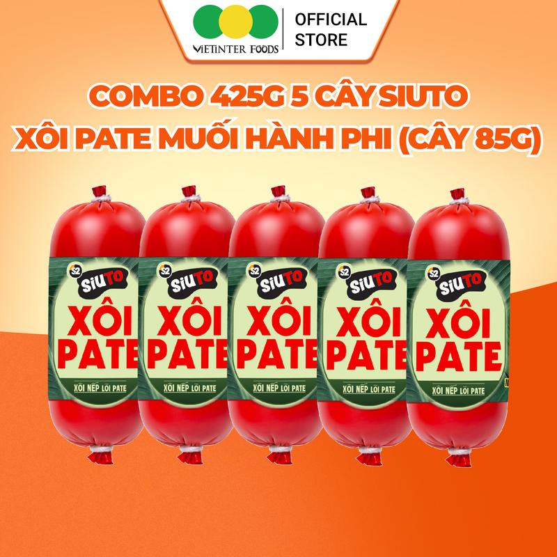Combo 5 Cây Xôi Pate Muối Rắc Hành Phi Siuto Vietinter Foods