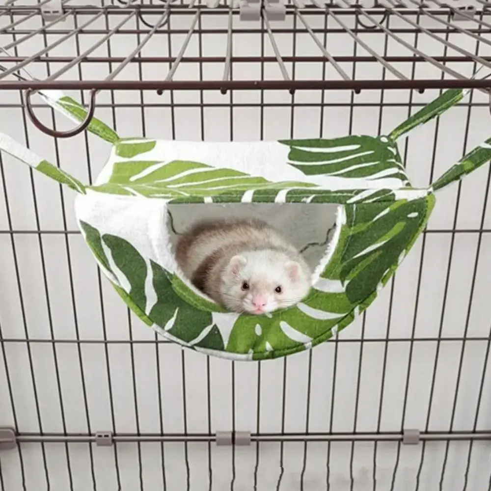 Bird Warm Nest Velvet/Linen Hamster Sleeping Bag Soft Warm Hamster Hanging Bed Squirrel Tent Hideout Hanging Hanging Ferret Hammock for Chinchilla Parrot