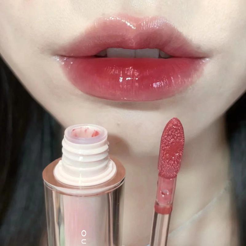 (MỚI & MÃ) Son Bóng Thủy Tinh, Trà Đá, Trái Cây, Gương, Men, Đeo Lâu, Ống Trong Suốt, Mới 3