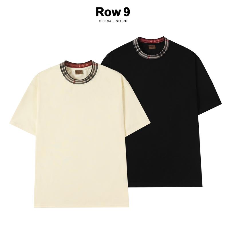 Áo Thun Nam Nữ Năm màu cổ Dệt Cotton Mềm 2 Chiều 250 gsm , thương hiệu Row9 mã hàng APR-017