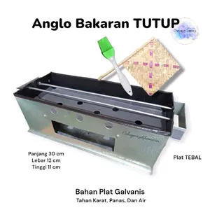 [ TUTUP ] Anglo Bakaran Sate Barbeque KUBUS Model Bungkus terTutup Tebal Homemade Klaten