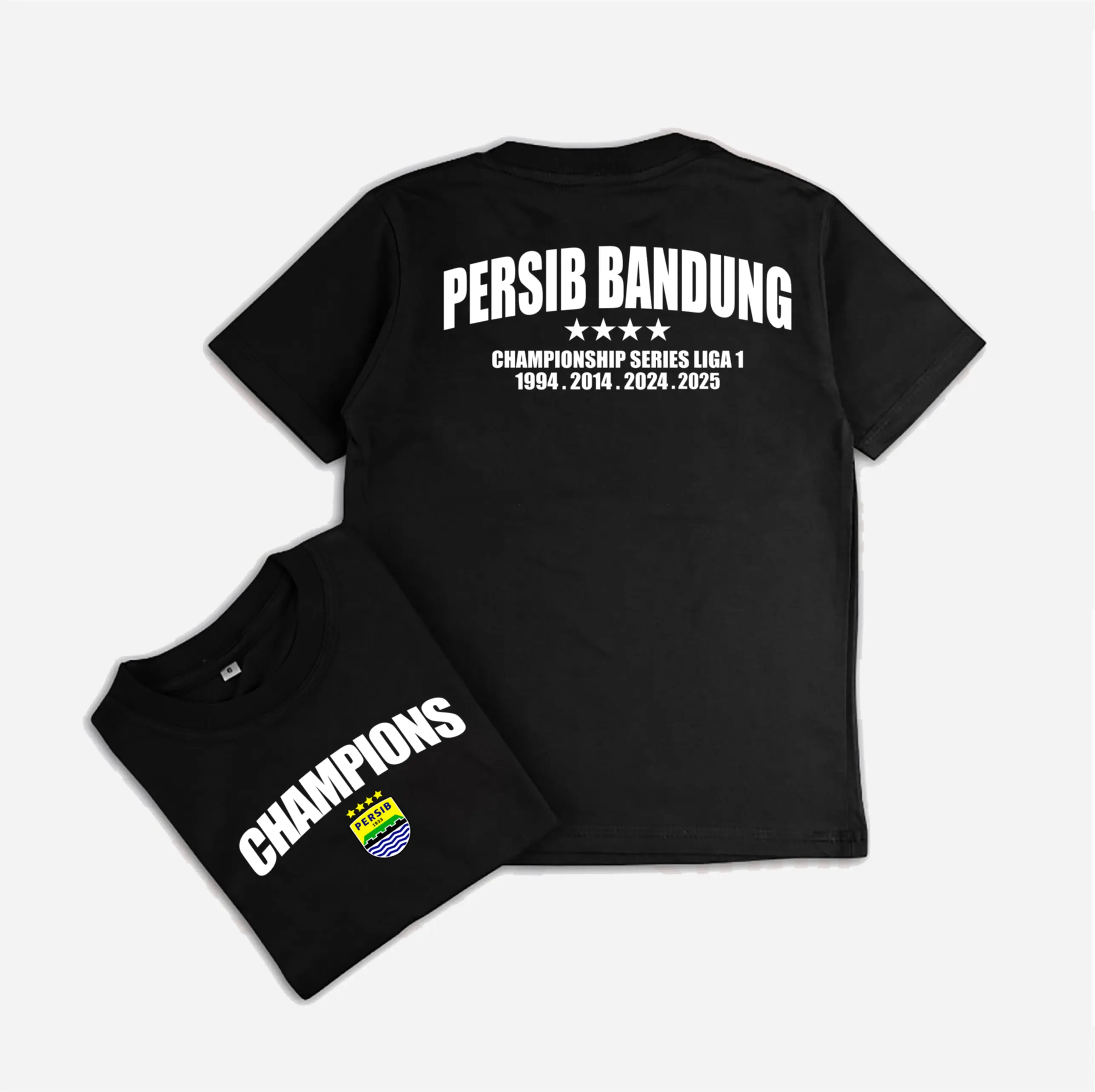 KAOS SUPORTER BOLA ANAK DAN DEWASA PERSIB BANDUNG JUARA CHAMPIONSHIP SERRIES 2024 BOBOTOH VIKING COTTON 24S Outdoor