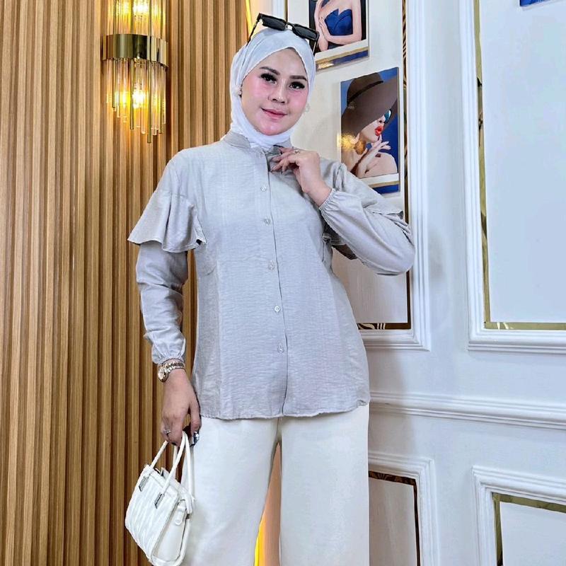 AA - Kemeja NAGITA / Atasan Wanita / kemeja pololinen / atasan pololinen Casual / Nagita Shirt 2