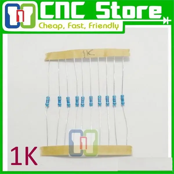 [CNC] 10X RESISTOR 1K 1KOHM 1/4W 1% METAL FILM
