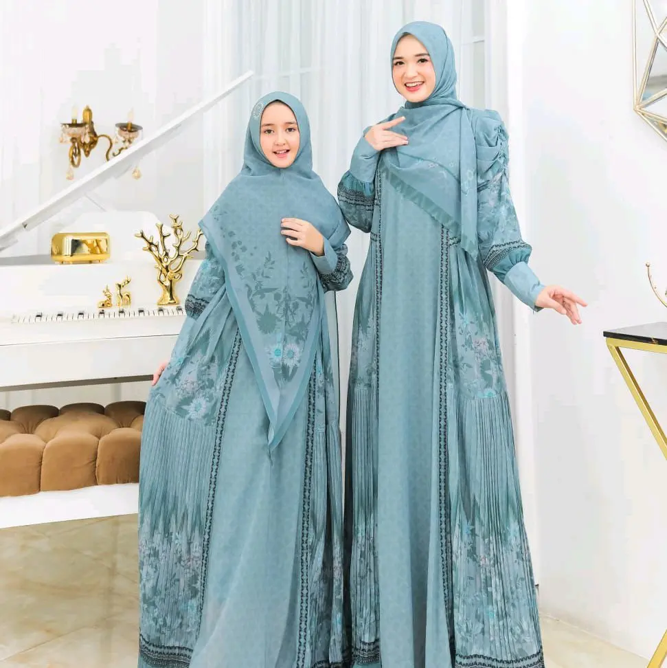 (khusus gamis mom)Gamis couple keluarga khalisa couple by AC original