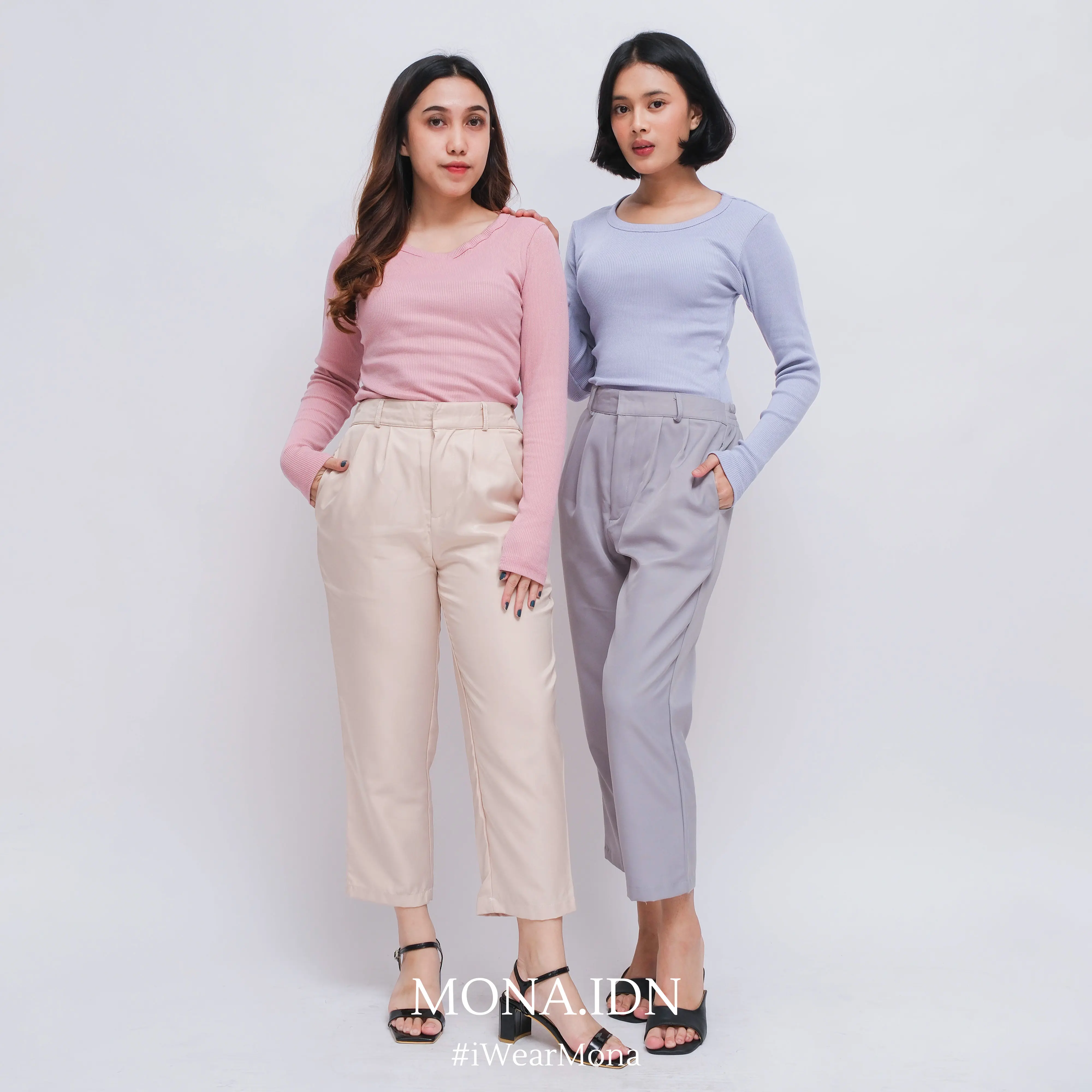 MONA - Kyo Atasan Knit Wanita Lengan Panjang Basic Korean Top Baju Knit Long Sleeve Premium Knitwear Casual