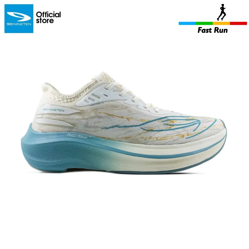 910 Nineten HAZE VELOCE PUTIH GADING HIJAU TOSCA - Sepatu Lari Outdoor Running