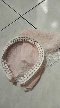 Product Review of Town Shell - Bando Raw Lace Korean Head Band / Bandana Kain / Bando Kekinian / scarf from t**a 0