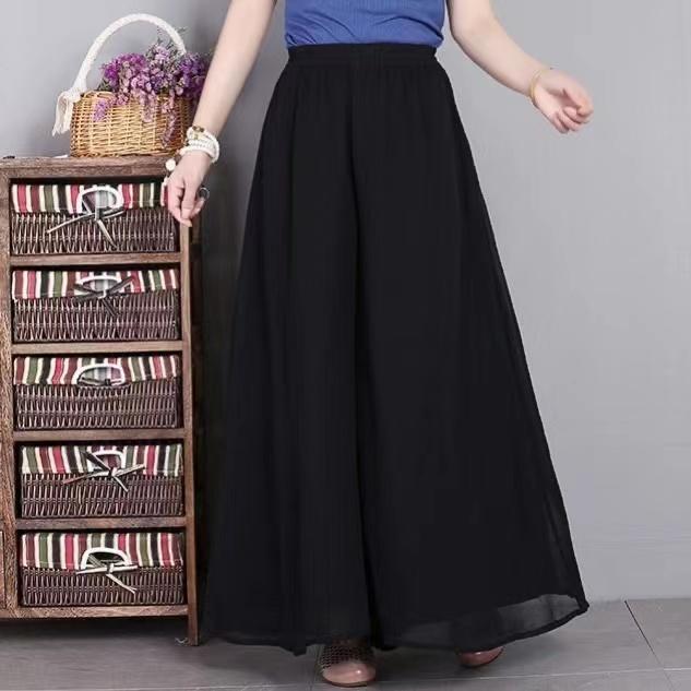 Product Introduction of Quần Ống Rộng Dài Cho Nữ, Quần Voan Muslimah Dáng Rộng, Cạp Cao, Chân Dày 34